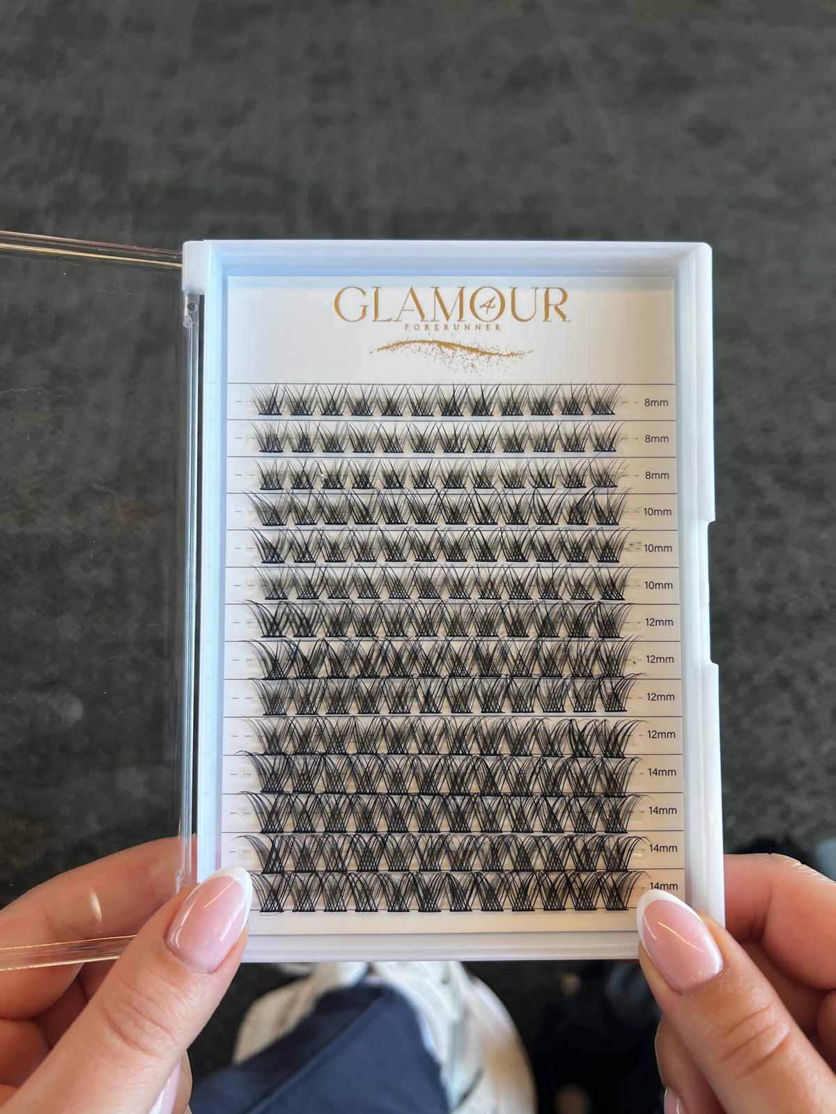 RoyalGlam Lash | Luxurious 112pcs Lash Cluster C Curl 8-14mm 14Rows Natural Look| Thickness 0.07mm 30D-40D Mixed Length by Glamour by Forerunner