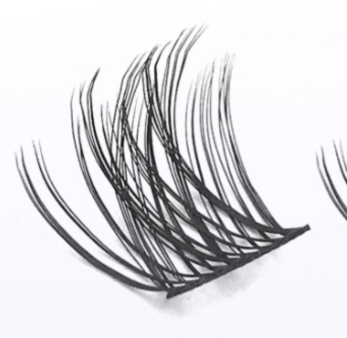 GlamLash | Wispy Look False Eyelashes D Curl 8-16mm 112pcs 14sRow Thickness 0.07mm 30D-40D with Bond & Tweezer by Glamour by Forerunner