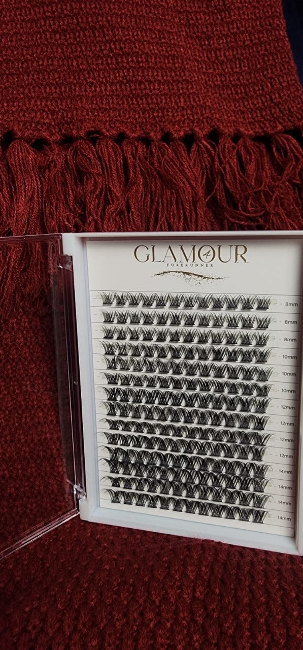 RoyalGlam Lash | Luxurious 112pcs Lash Cluster C Curl 8-14mm 14Rows Natural Look| Thickness 0.07mm 30D-40D Mixed Length by Glamour by Forerunner